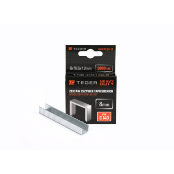 Zestaw zszywek tapicerskich HEAVY DUTY (typ G/140) 8/10,6/1,2mm / 1000 szt / TEGER