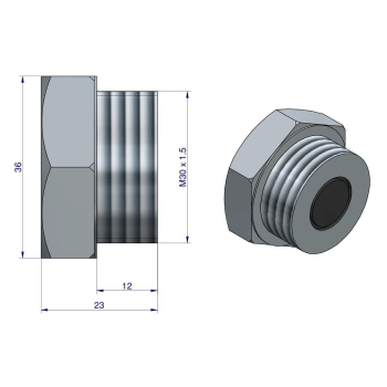 Korek spustu oleju C-360-618