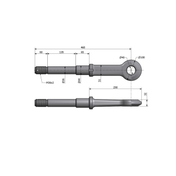 Ucho dyszla D-47 Fi40mm M36x2 Przyczepa-62053