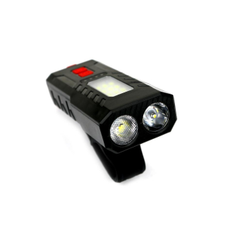 Lampa rowerowa latarka  LED przednia zdwojona z powerbankiem 4000 mAh i funkcją RED ładowana USB Teger-62152