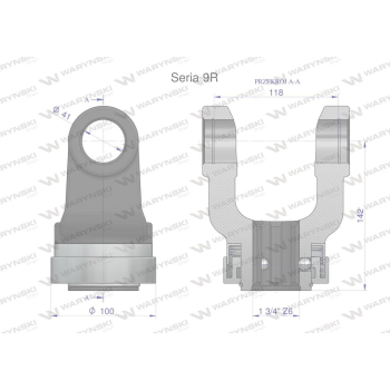 Widłak z pierścieniem 1 3/4 Z6 - 41X118 Seria 9R CE2020 Waryński-62199