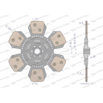 Tarcza sprzęgła ceramiczna  Renault 7700061792 WARYŃSKI-62399