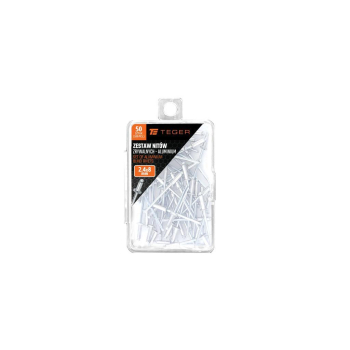 Zestaw nitów zrywalnych. aluminiowych (2.4x8mm) / 50 szt. / TEGER