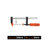 Ścisk stolarski śrubowy, TYP F  50x200 mm, Teger-62570