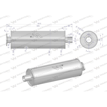 Tłumik Bizon (puszka nie kompletny) INOX WARYŃSKI-62606
