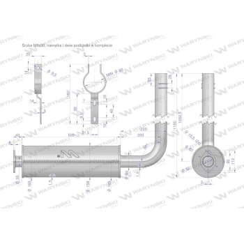 Tłumik Bizon kompletny Z-058 INOX WARYŃSKI-62609