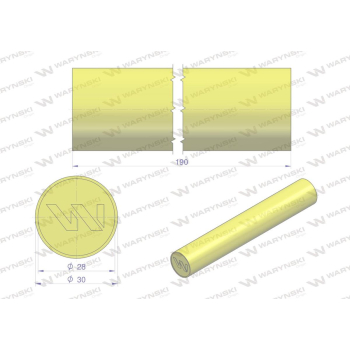 Amortyzator poliuretanowy walec 30x190 WARYŃSKI-62757