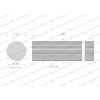 Wałek, WOM frezowany całościowo 250mm Z20 - 1 3/4, Waryński-62985