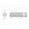 Wałek, WOM frezowany jednostronnie 900mm Z6 - 1 3/8, Waryński-62991
