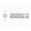 Wałek, WOM frezowany jednostronnie 1000mm Z6 - 1 3/8, Waryński-62993