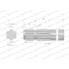 Wałek, WOM frezowany jednostronnie 600mm Z6 - 1 3/8, Waryński-62997