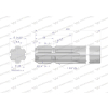 Wałek, WOM frezowany jednostronnie 400mm Z6 - 1 3/8, Waryński-63008