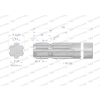 Wałek, WOM frezowany jednostronnie 150mm Z6 - 1 3/8, Waryński-63014