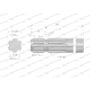Wałek, WOM frezowany jednostronnie 300mm Z6 - 1 3/8, Waryński-63030