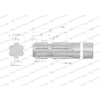 Wałek, WOM frezowany jednostronnie 500mm Z6 - 1 3/8, Waryński-63034