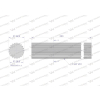 Wałek, WOM frezowany całościowo 250mm Z21 - 1 3/8, Waryński-63056