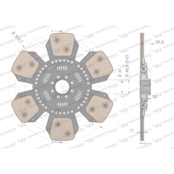 Tarcza sprzęgła ceramiczna  Deutz 4401834 WARYŃSKI-63070