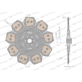 Tarcza sprzęgła ceramiczna  Renault 7700061793 WARYŃSKI-63076