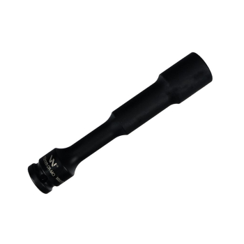 Nasadka udarowa 1/2", sześciokątna slim bardzo długa przelotowa ze stali CrMo 19mm długość 150 mm, stosowane w mechanice do kluczy udarowych, Waryński