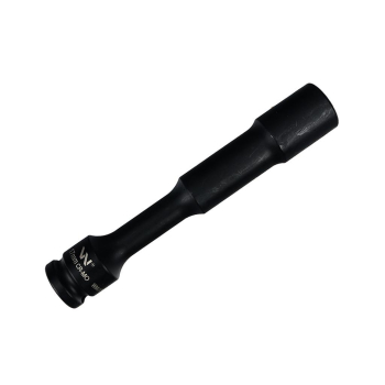 Nasadka udarowa 1/2", sześciokątna slim bardzo długa przelotowa ze stali CrMo 17mm długość 150 mm, stosowane w mechanice do kluczy udarowych, Waryński
