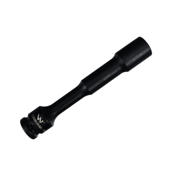 Nasadka udarowa 1/2", sześciokątna slim bardzo długa przelotowa ze stali CrMo 16mm długość 150 mm, stosowane w mechanice do kluczy udarowych, Waryński