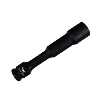 Nasadka udarowa 1/2", sześciokątna slim bardzo długa przelotowa ze stali CrMo 21mm długość 150 mm, stosowane w mechanice do kluczy udarowych, Waryński