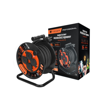 Przedłużacz bębnowy, warsztatowy PROFESSIONAL, 3X1,5mm, IP44, H05RR-F, cert. CE / 30M, Teger