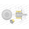 Rolka zwrotna kpl, PU 136x100xM24, zastosowanie 20011197 Grimme, Waryński-63547