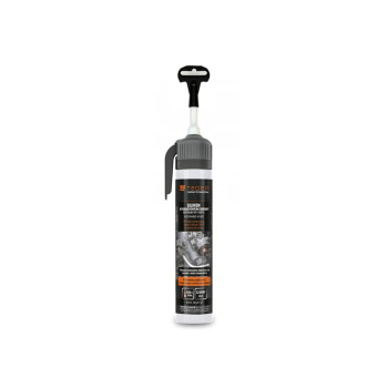 Silikon wysokotemperaturowy neutralny, RTV +300°C, uszczelniająco-klejący, czarny, 200 ml, Teger