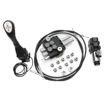 Zestaw do Ładowacz TUR -Rozdzielacz 80L 2-sekcyjny + Elektrozawór + Joystick z przyciskiem + Elementy złączne + Link