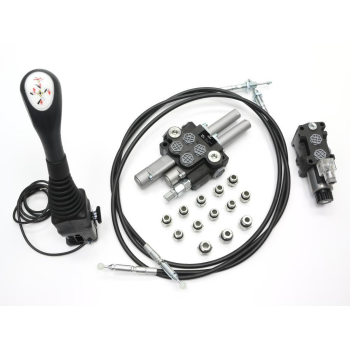 Zestaw (1 sekcja pływająca) do Ładowacz TUR -Rozdzielacz 40L 2-sekcyjny + Elektrozawór + Joystick z przyciskiem + El