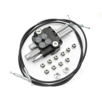 Zestaw (1 sekcja pływająca) do Ładowacz TUR -Rozdzielacz 80L 2-sekcyjny + Elektrozawór + Joystick z przyciskiem + El