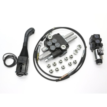 Zestaw (1 sekcja pływająca) do Ładowacz TUR -Rozdzielacz 80L 2-sekcyjny + Elektrozawór + Joystick z przyciskiem + Elementy złączne + Linki na kulkę 15