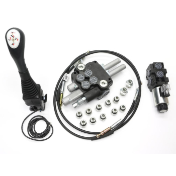 Zestaw (1 sekcja pływająca) do Ładowacz TUR -Rozdzielacz 80L 2-sekcyjny + Elektrozawór + Joystick z przyciskiem + El