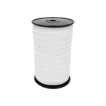 Taśma, do elektryzatora 20 mm, 2x0,25mm Cu, 4x0,16mm SS biała 200m, Royal Farm-65010