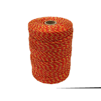 Plecionka, do elektryzatora 2mm, 3x0,16mm SS żółto-pomarańczowa 200m, Royal Farm-65026