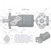 Silnik hydrauliczny orbitalny  V-MR-S 400 cm3/obr (115 bar / max.150 bar) VOIMA-65142