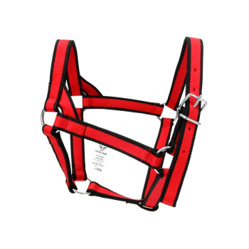 Kantar mustang, trzy pasy 3cm mocny roz 4 czerwono-czarny, Royal Farm