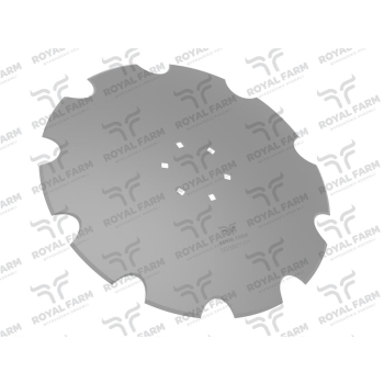 Talerz, uzębiony Z-10 fi 560 mocowanie 6/120 grubość 4 mm stal borowa, Royal Farm