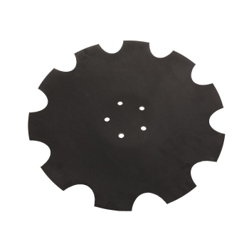 Talerz, uzębiony Z-10 fi 460 mocowanie 5/98 grubość 3,5 mm stal borowa prosta piasta, Waryński-65569