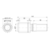 Wałek przedniej zwolnicy 18Z\21Z 81320C1 Case-6754