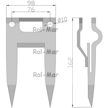 Bagnet palec podwójny Schumacher 410100001 John Deere-7147