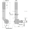 Przegub kierowniczy 260mm - M24x1,5 AL116741 John Deere TAQ-7223