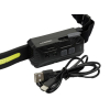 Latarka czołówka,  paskowa SOFT LED COB z aktywacją gestem i podwójnym spotem 500lm 2000mAh USB, Teger-75942