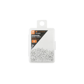 Zestaw nitów stalowych, kulistych, (2x16mm), DIN660, (100 szt.), Teger-76411