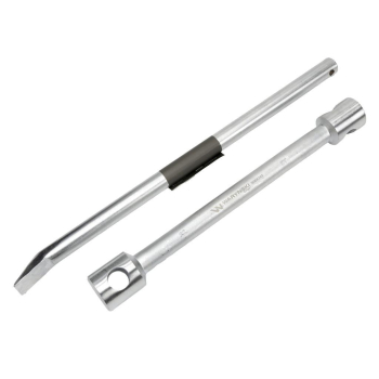 Klucz do kół , 395 mm długości rozmiar 27x32 mm z łyżką, do prac montażowych i demontażowych w mechanice , Waryński