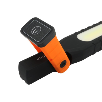 Lampa warsztatowa, latarka LED COB XPG wzmocniona obudowa 1100lm 5000 mAh, z powerbankiem, Teger-76502