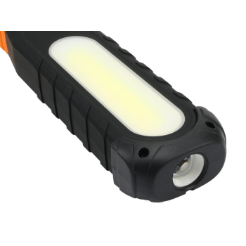 Lampa warsztatowa, latarka LED COB XPG wzmocniona obudowa 1100lm 5000 mAh, z powerbankiem, Teger-76503
