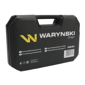 Zestaw przedłużek do nasadek udarowych, 3/4 cala 100 150 i 250 mm z utwardzanej stali stopowej CrMo 3 el., do prac w m