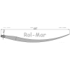 Ząb ładowacza wygięty zamykający 680mm chwytak (krokodyl) Tur-7693